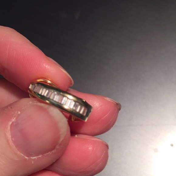 14k gold Diamond earrings great xmass gift - Picture 5 of 7